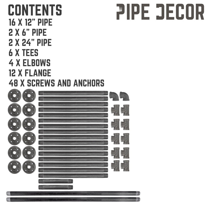 4 -Tier Floor Mounted Shelf By PIPE DECOR - Sweatfully