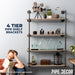 4 -Tier Wall Mounted Shelf By PIPE DECOR - Sweatfully