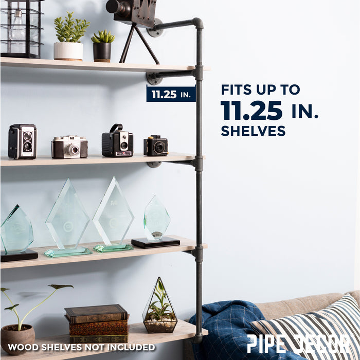 4 -Tier Wall Mounted Shelf By PIPE DECOR - Sweatfully