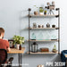 4 -Tier Wall Mounted Shelf By PIPE DECOR - Sweatfully
