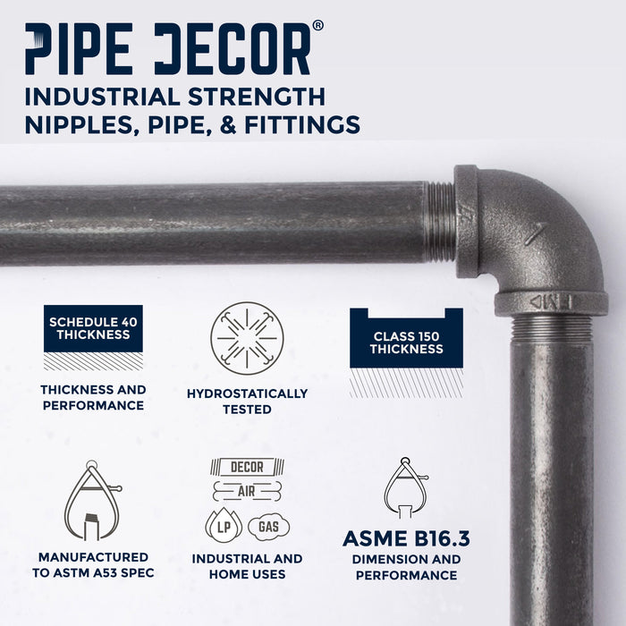 4 -Tier Wall Mounted Shelf By PIPE DECOR - Sweatfully