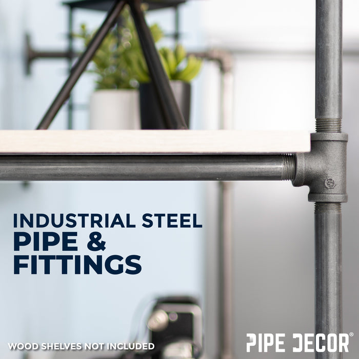 4 -Tier Wall Mounted Shelf By PIPE DECOR - Sweatfully