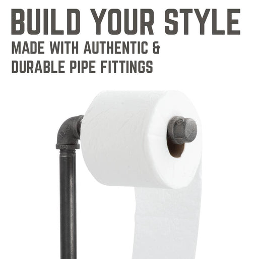 26.75 in. Freestanding Toilet Paper Holder By PIPE DECOR - Sweatfully