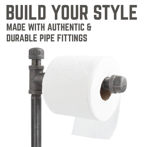 28.75 in. Freestanding Toilet Paper Holder By PIPE DECOR - Sweatfully