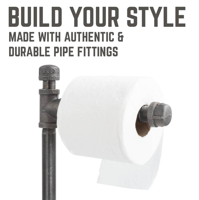 28.75 in. Freestanding Toilet Paper Holder By PIPE DECOR - Sweatfully