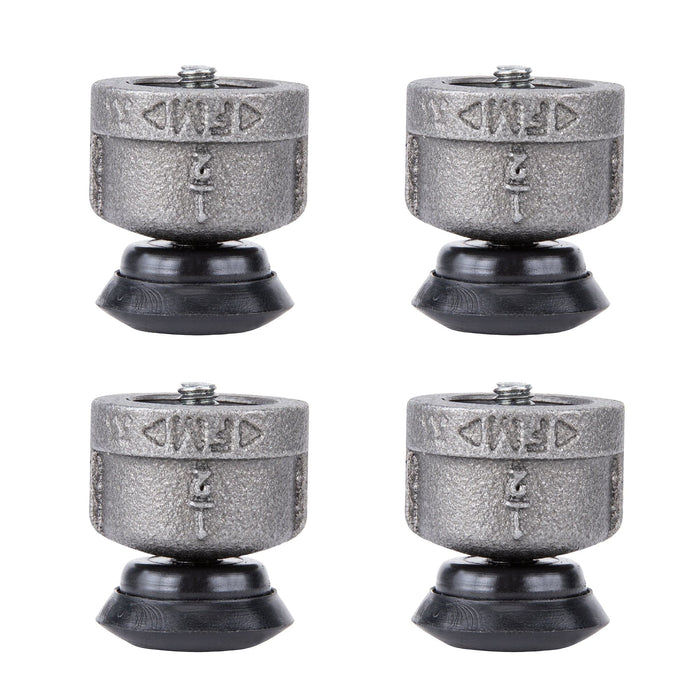 Furniture Leg Levelers for ½” Pipe Legs (4 Pack) - Sweatfully