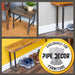 Furniture Leg Levelers for ½” Pipe Legs (4 Pack) - Sweatfully