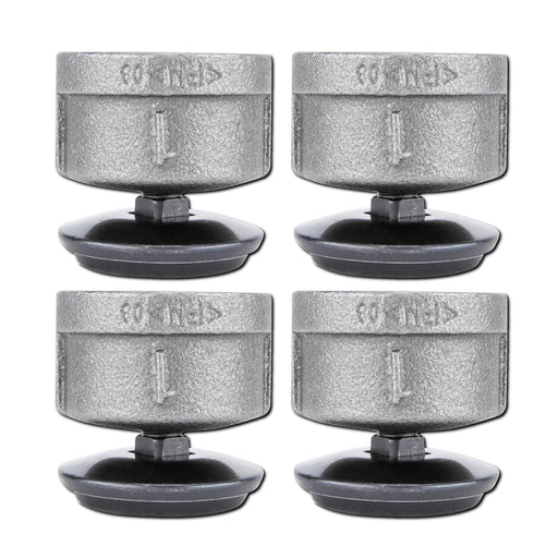 Furniture Leg Levelers for 1” Pipe Legs (4 Pack) - Sweatfully