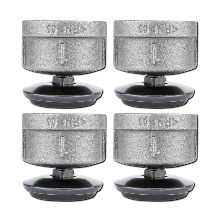 Furniture Leg Levelers for 1” Pipe Legs (4 Pack) - Sweatfully