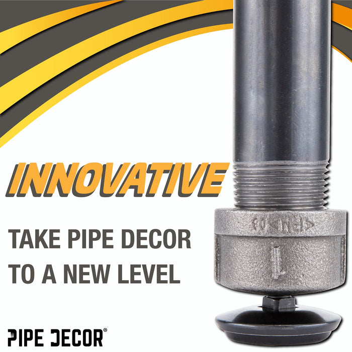 Furniture Leg Levelers for 1” Pipe Legs (4 Pack) - Sweatfully