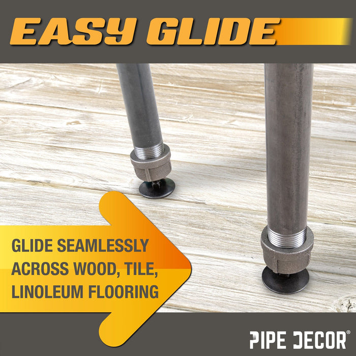 Furniture Leg Levelers for 1” Pipe Legs (4 Pack) - Sweatfully