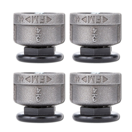 Furniture Leg Levelers for ¾” Pipe Legs (4 Pack) - Sweatfully