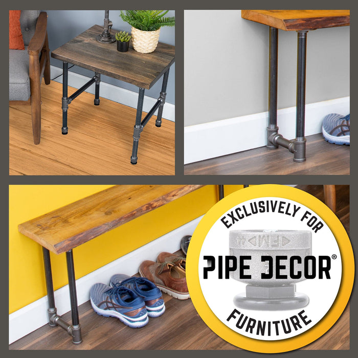 Furniture Leg Levelers for ¾” Pipe Legs (4 Pack) - Sweatfully