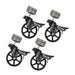 Swivel Caster Wheels for  1” Pipe with Locking Mechanism (4-Pack) - Sweatfully
