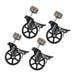 Swivel Caster Wheels for  ¾” Pipe with Locking Mechanism (4-Pack) - Sweatfully