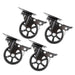 Mounted Swivel Caster Wheels for Wood Furniture with Locking Mechanism (4-Pack) - Sweatfully