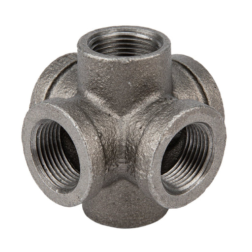 1 in. Black 6-Way Fitting - Sweatfully