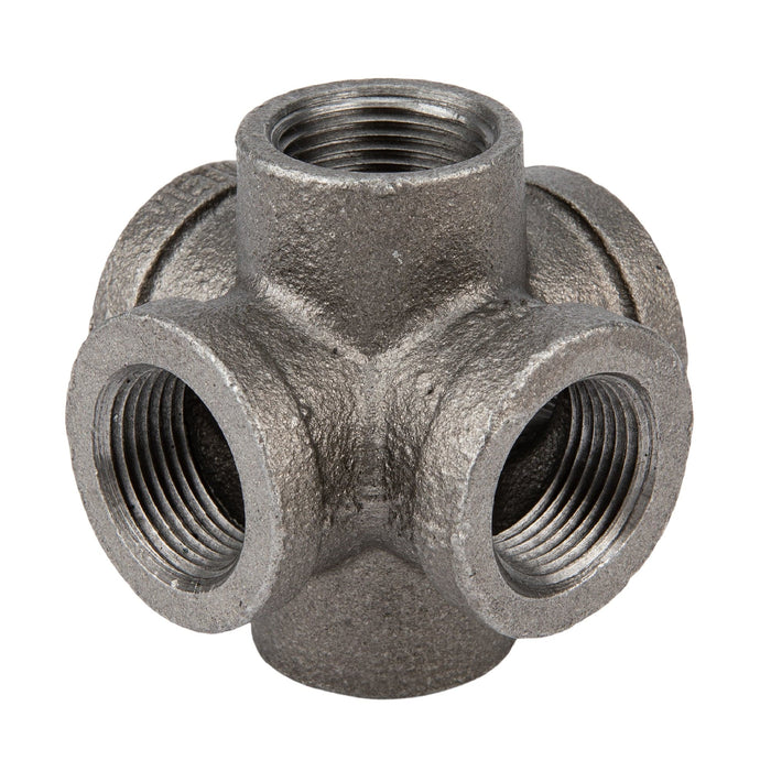 1 in. Black 6-Way Fitting - Sweatfully