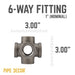 1 in. Black 6-Way Fitting - Sweatfully