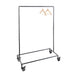 58 in. Rolling Single Rod Clothing Rack - Sweatfully