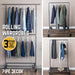 58 in. Rolling Single Rod Clothing Rack - Sweatfully