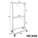 82 in. Rolling Double Rod Clothing Rack - Sweatfully
