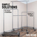 82 in. Rolling Double Rod Clothing Rack - Sweatfully