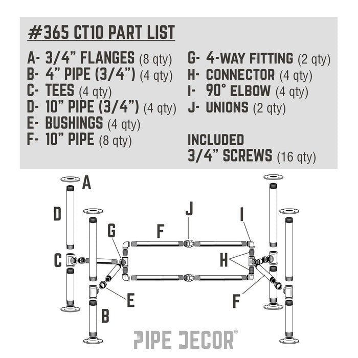 Loop Coffee Table By PIPE DECOR - Sweatfully