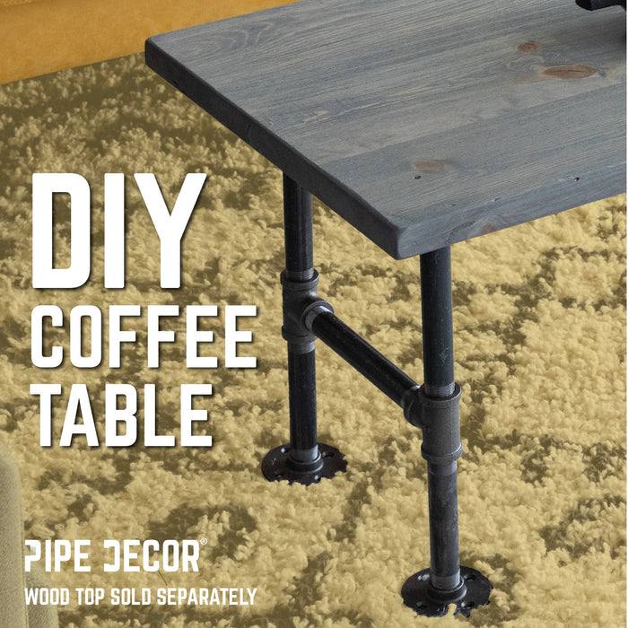 3/4 in. H Round Flange Pipe Kit for Coffee Table/Bench Legs - Sweatfully