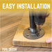 3/4 in. H Round Flange Pipe Kit for Coffee Table/Bench Legs - Sweatfully