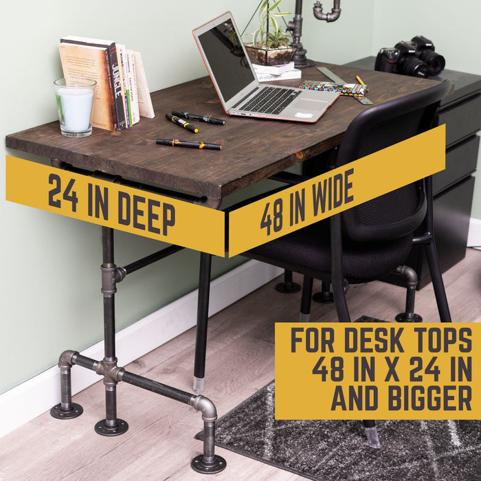 M Design Desk By PIPE DECOR - Sweatfully