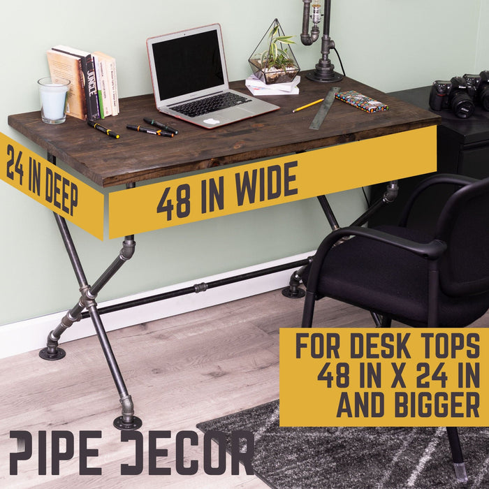 X Desk By PIPE DECOR - Sweatfully