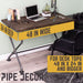 X Desk By PIPE DECOR - Sweatfully