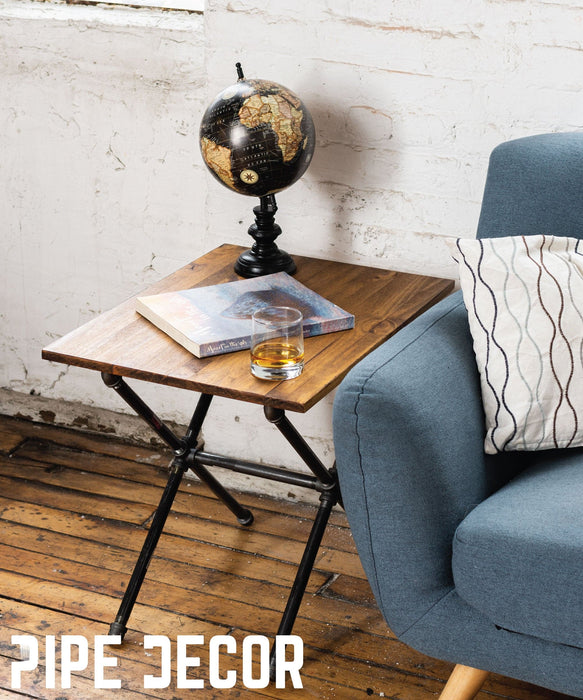 Criss Cross End Table By PIPE DECOR - Sweatfully