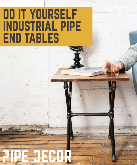 Criss Cross End Table By PIPE DECOR - Sweatfully