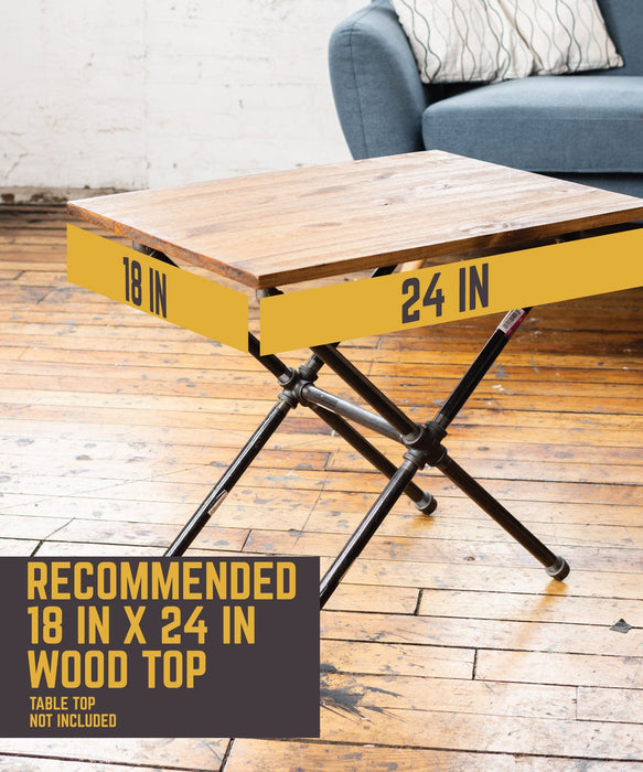 Criss Cross End Table By PIPE DECOR - Sweatfully