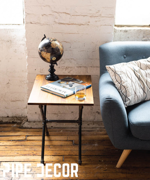 Criss Cross End Table By PIPE DECOR - Sweatfully