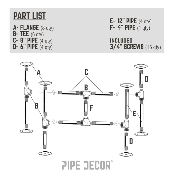 Turnpike End Table By PIPE DECOR - Sweatfully