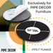 Heavy Duty Round Felt Pad for 1 in. Pipe Floor Flange, 3.5 in. Diameter (4-Pack) - Sweatfully