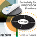 Heavy Duty Round Felt Pad for 1/2 in. Pipe Floor Flange, 2.75 in. Diameter (4-Pack) - Sweatfully