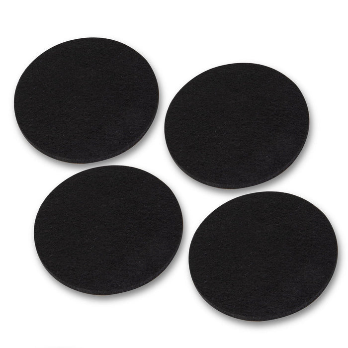 Heavy Duty Round Felt Pad for 3/4 in. Pipe Floor Flange, 3 in. Diameter (4-Pack) - Sweatfully