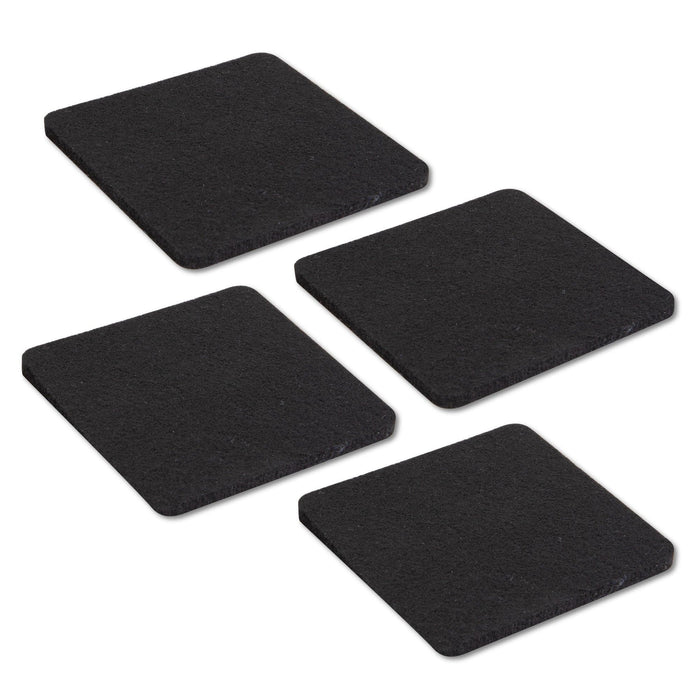 Heavy Duty Square Felt Pad for 3/4 in. Pipe Floor Flange, 3 in. x 3 in. (4-Pack) - Sweatfully