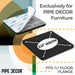 Heavy Duty Square Felt Pad for 3/4 in. Pipe Floor Flange, 3 in. x 3 in. (4-Pack) - Sweatfully