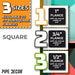Heavy Duty Square Felt Pad for 3/4 in. Pipe Floor Flange, 3 in. x 3 in. (4-Pack) - Sweatfully