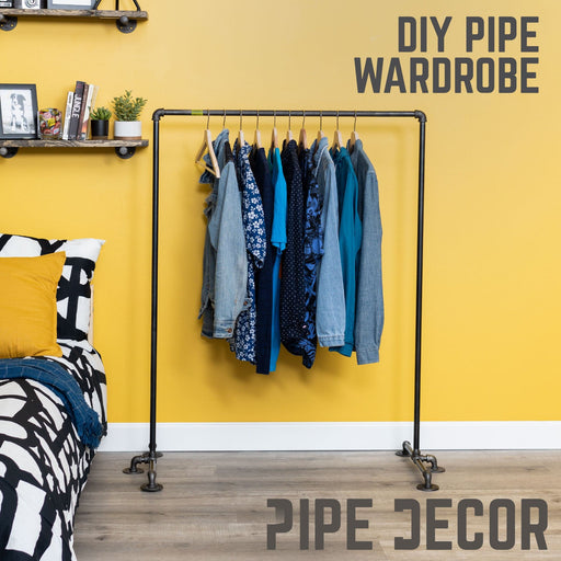 Freestanding Clothing Rack By PIPE DECOR - Sweatfully