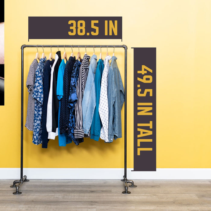 Freestanding Clothing Rack By PIPE DECOR - Sweatfully