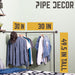 Wall And Floor Mounted Clothing Rack By PIPE DECOR - Sweatfully