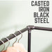 Wall And Floor Mounted Clothing Rack By PIPE DECOR - Sweatfully