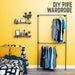Wall Mounted Double Hung Clothing Rack - Sweatfully
