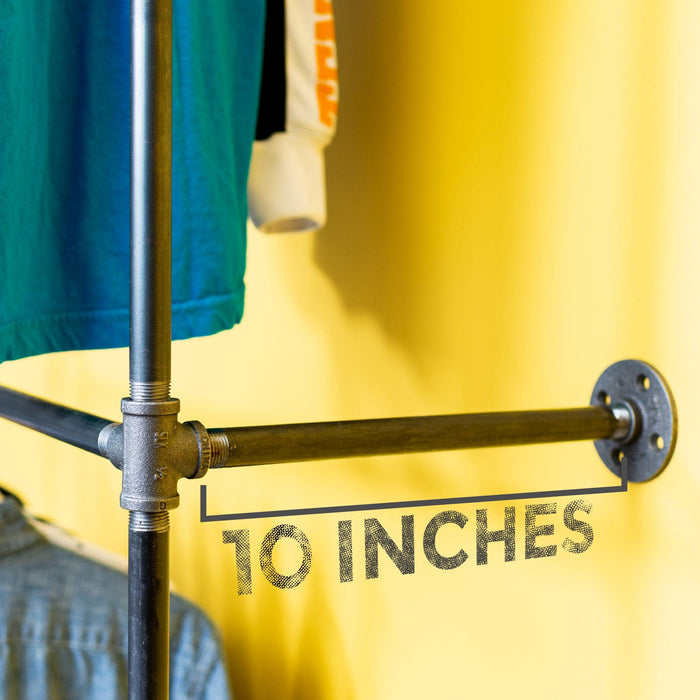Wall Mounted Double Hung Clothing Rack - Sweatfully